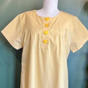 Vintage 1960s A-Line Dress in Yellow